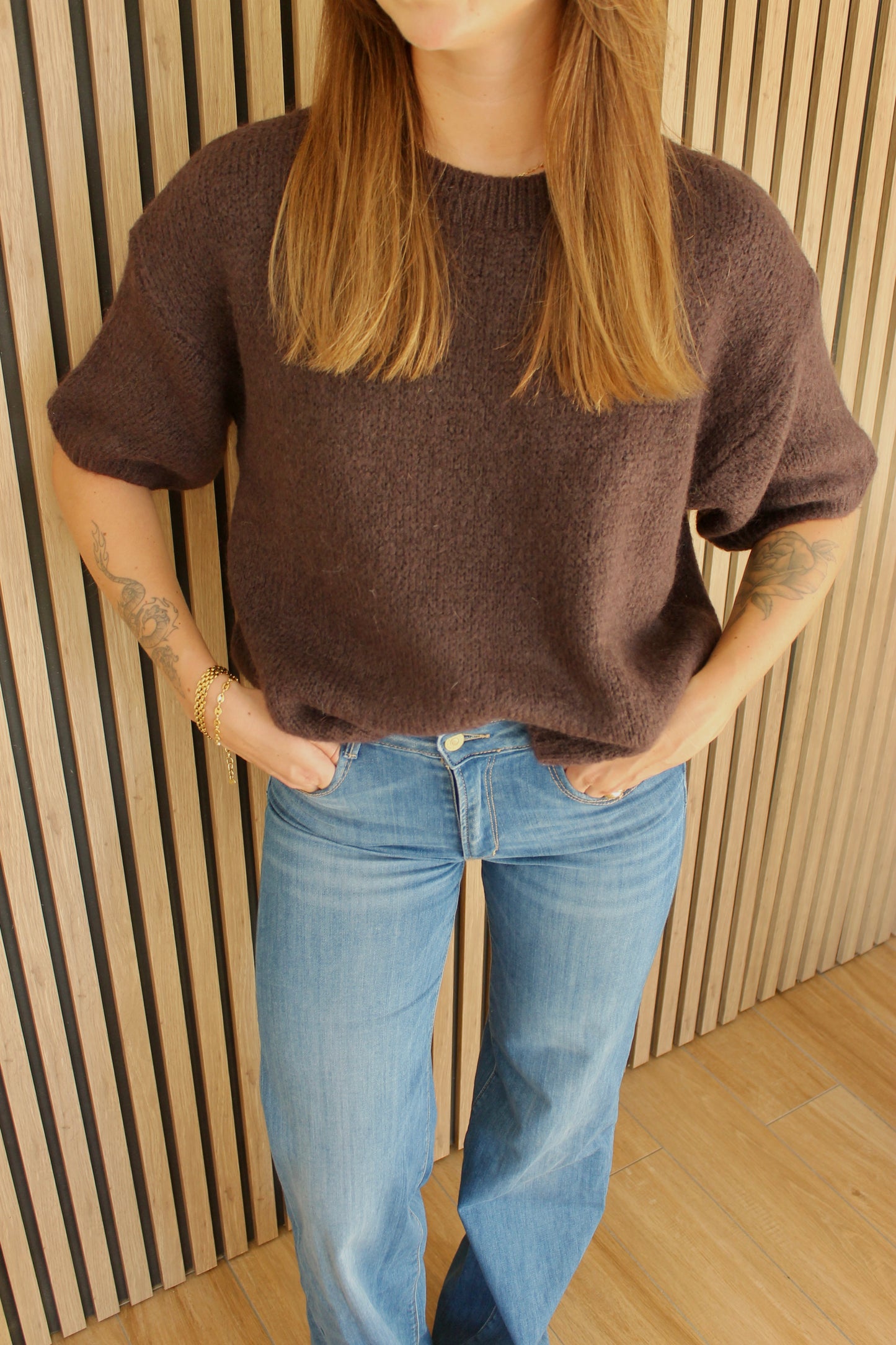 Pull LOUISE marron
